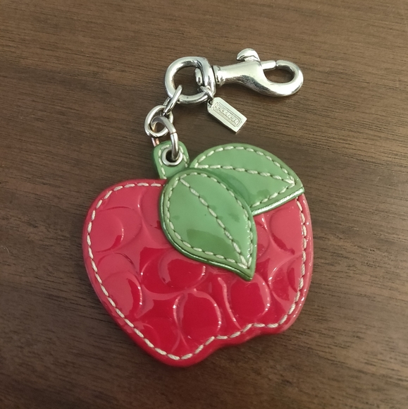 Authentic Coach Logo Apple Keychain